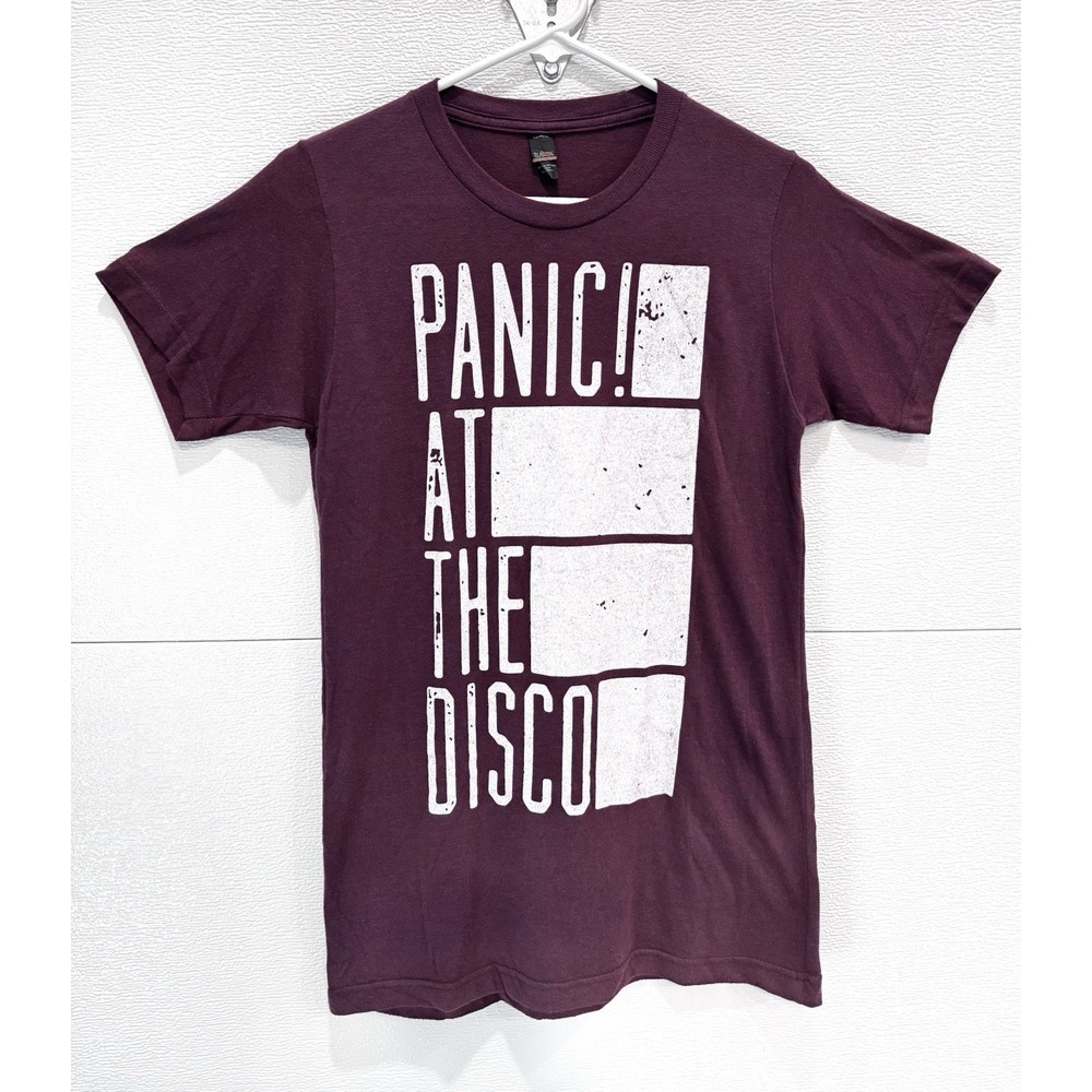 PANIC AT THE DISCO Band Concert T-SHIRT Size Small Heather Maroon Rochester Show